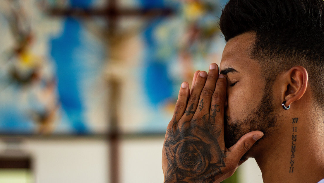 A man praying